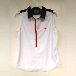 Foray Golf Polo Perferated Star Vent On Back Red White Blue Foraygolf Stars